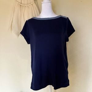 Lauren Ralph Lauren Blue Boatneck T-Shirt - Size XL